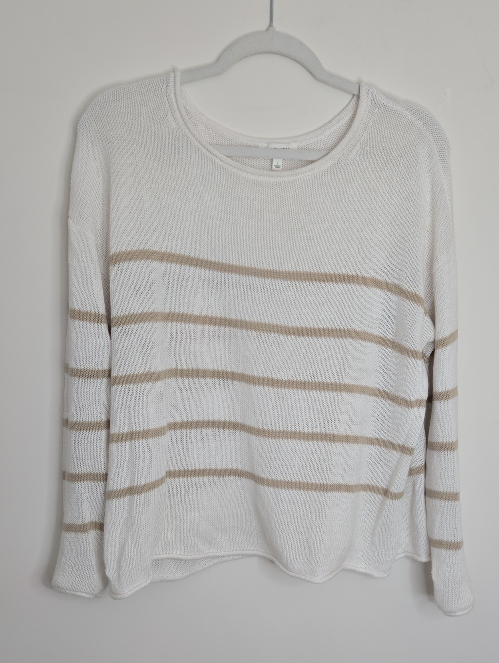 Haven Well Within Lightweight Linen Cotton Blen Sweater Boxy Normcore S